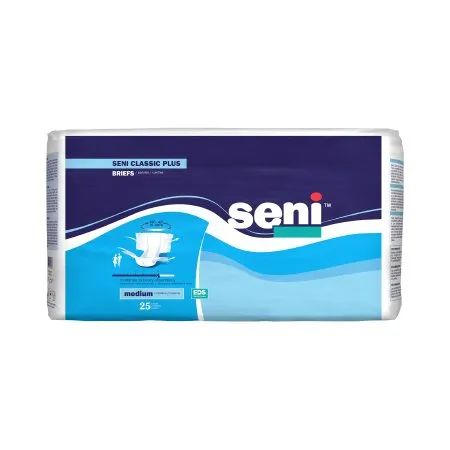 TZMO - Seni Classic Plus - S-ME25-BC2 -  Unisex Adult Incontinence Brief  Medium Disposable Moderate Absorbency