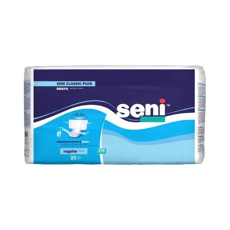 TZMO - Seni Classic Plus - S-RE25-BC2 -  Unisex Adult Incontinence Brief  Regular Disposable Moderate Absorbency