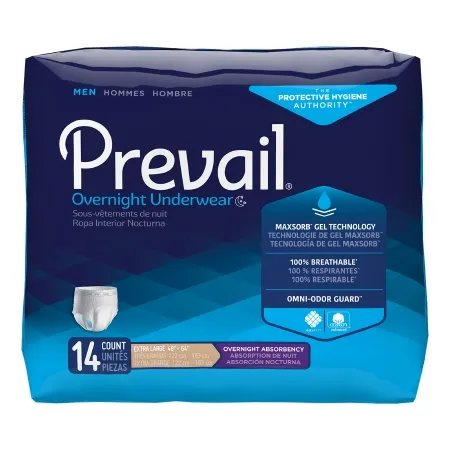First Quality - PMX-514 - Prevail Underwear For Men X-Large 48" - 64", Overnight Absorbency