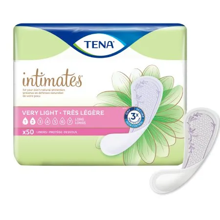 Essity Health & Medical Solutions - 54291 - Essity TENA Intimates Very Light Bladder Control Pad TENA Intimates Very Light 9 Inch Length Light Absorbency Dry Fast Core One Size Fits Most