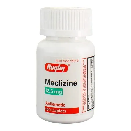 Major Pharmaceuticals - 00536129701 - Meclizine HCl 12.5 mg Tablet Bottle 100 Tablets