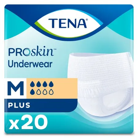 Essity Health & Medical Solutions - TENA ProSkin Plus - 72632 - Essity  Unisex Adult Absorbent Underwear  Pull On with Tear Away Seams Medium Disposable Moderate Absorbency