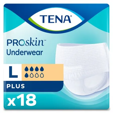 Essity Health & Medical Solutions - TENA ProSkin Plus - 72633 - Essity  Unisex Adult Absorbent Underwear  Pull On with Tear Away Seams Large Disposable Moderate Absorbency