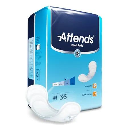 Attends Healthcare Products - Attends Insert Pad - IP0400A -  Incontinence Liner  18 3/4 Inch Length Moderate Absorbency Polymer Core One Size Fits Most