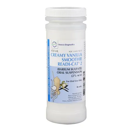 Bracco Diagnostics - Smoothie Readi-Cat 2 - 705698 - Smoothie Readi-Cat 2 Barium Sulfate 2.0% Suspension Bottle Vanilla Flavor 450 Ml