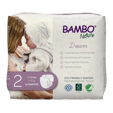 Abena North America - Bambo Nature - 1000016924 - Diaper, Baby Bambo Nature Sz2 (32/bg 6bg/cs)