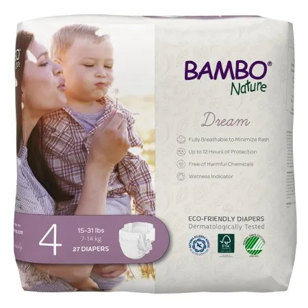 Abena North America - Bambo Nature - 1000016926 - Diaper, Baby Bambo Nature Sz4 (27/bg 6bg/cs)