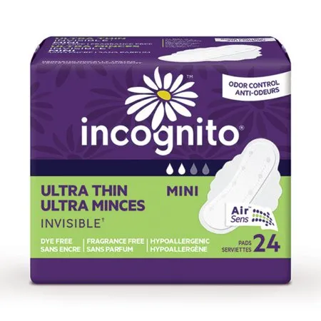 First Quality - Incognito - 10006605 - Feminine Pad Incognito Ultra Thin With Wings Light Absorbency