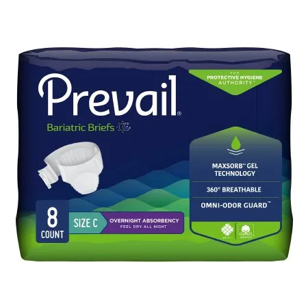 First Quality - Prevail Bariatric - PV-110 -  Unisex Adult Incontinence Brief  Size C Disposable Heavy Absorbency