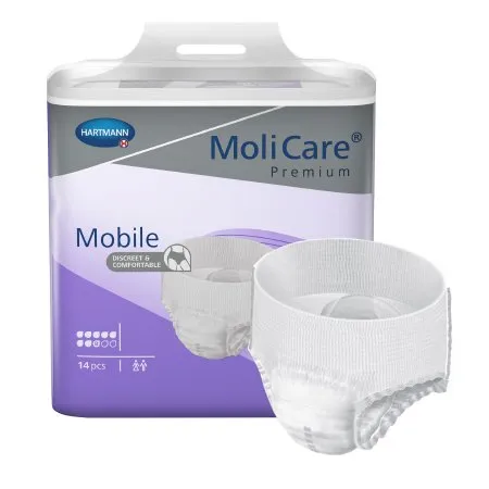 Hartmann - 915871 - MoliCare Premium Mobile 8D Unisex Adult Absorbent Underwear MoliCare Premium Mobile 8D Pull On with Tear Away Seams Small Disposable Heavy Absorbency
