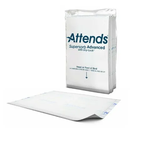 Attends Healthcare Products - Attends Supersorb Advanced - ASB-300 -  Disposable Underpad  30 X 36 Inch Dry Lock Core Heavy Absorbency