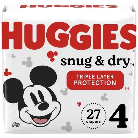 Kimberly Clark - Huggies Snug & Dry - 51472 -  Unisex Baby Diaper  Size 4 Disposable Heavy Absorbency