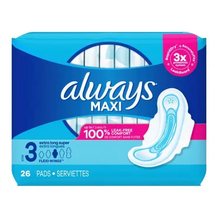 Procter & Gamble - Always - 03700098347 - Feminine Pad Always Maxi With Flexi-wings Super Absorbency