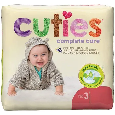 First Quality - Cuties - CDB003 -  Unisex Baby Diaper  Size 3 Disposable Heavy Absorbency