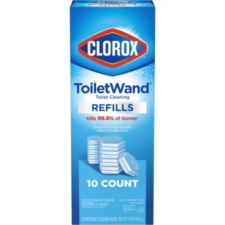 The Clorox - CLO-31620 - Toilet Bowl Cleaner Disinfecting Refill Pads Clorox Blue / White, 3 Inch, Sponge Head