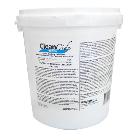 Wexford Labs - CleanCide - 3130B-400 - Cleancide Surface Disinfectant Cleaner Premoistened Manual Pull Wipe 400 Count Tub Citrus Scent Nonsterile