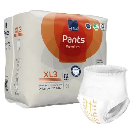 Abena - 1000021330 - Premium Pants XL3 Unisex Adult Absorbent Underwear Premium Pants XL3 Pull On with Tear Away Seams X Large Disposable Moderate Absorbency