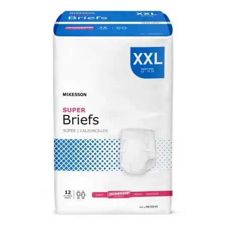 McKesson - BR30646 - Unisex Adult Incontinence Brief 2X Large Disposable Moderate Absorbency