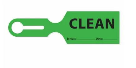 Precision Dynamics - pdc - TSTAG19 - Container Snap On Tag Pdc Clean Int_date_ Green 2-1/2 X 8-1/2 Inch Plastic 1000 Per Case