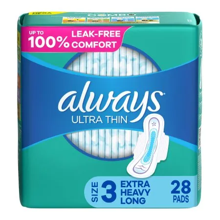 Procter & Gamble - Always Ultra Thin - 03700089907 - Feminine Pad Always Ultra Thin With Wings Super Absorbency