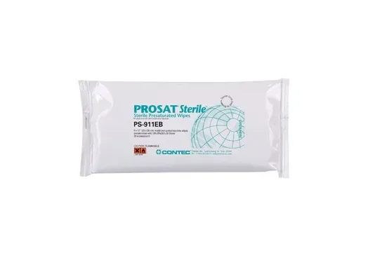 Fisher Scientific - 18999474 - PROSAT Sterile PROSAT Sterile Surface Disinfectant Cleaner Premoistened Cleanroom Manual Pull Wipe 30 Count Soft Pack Alcohol Scent Sterile