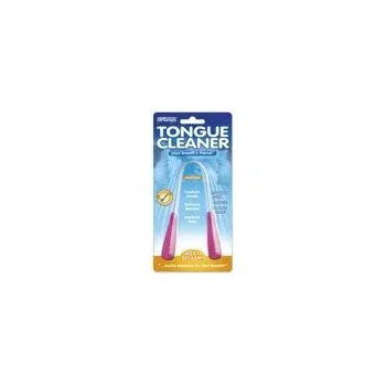 Dr. Tung's - 201180 - Oral Care Comfort-Grip Tongue Cleaner, Stainless Steel with Assorted Grip Colors