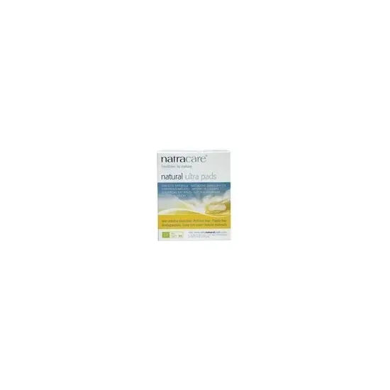 Natracare - 209723 - Ultra Regular Pad with Wings 14 count - 95% Bio-degradable Non-Chlorine Bleached