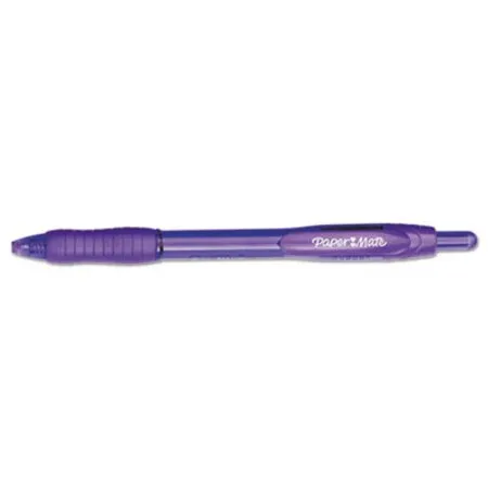 Paper Mate - Profile - PAP-35830 - Profile Ballpoint Pen, Retractable, Bold 1.4 Mm, Purple Ink, Translucent Purple Barrel, Dozen