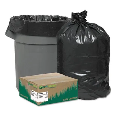 Earthsense Commercial - WBI-RNW4850 - Linear Low Density Recycled Can Liners, 45 Gal, 1.25 Mil, 40 X 46, Black, 10 Bags/roll, 10 Rolls/carton