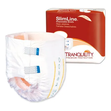 PBE - Principle Business Enterprises - Tranquility Slimline - 2122 - Principle Business Enterprises  Unisex Adult Incontinence Brief  Medium Disposable Heavy Absorbency