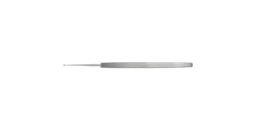 Integra Lifesciences - Miltex - 18-504 - Chalazion Curette Miltex Meyhoefer 5 Inch Length Solid Flat Handle Size 3 Tip Straight Round Cup Tip