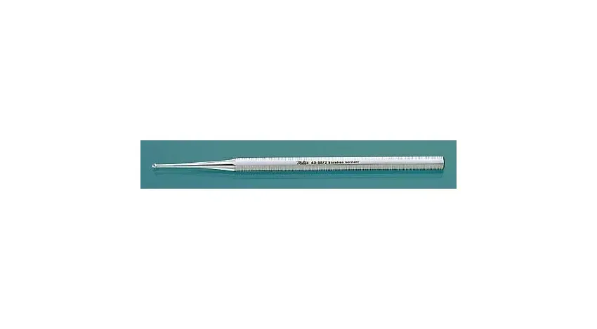 Integra Lifesciences - Miltex - 40-58/0 - Excavator Curette Miltex 5 Inch Length Solid Octagonal Handle 1 Mm Tip Straight Fenestrated Round Cup Tip
