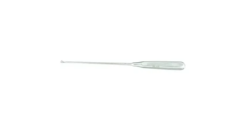 Integra Lifesciences - Miltex - 30-1205-4 - Uterine Curette Miltex Sims 11 Inch Length Hollow Handle With Grooves Size 4 Tip Sharp Loop Tip