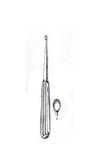 Integra Lifesciences - Miltex - 33-15 - Dermal Curette Miltex 6-1/4 Inch Length Hollow Handle With Grooves Size 3 Tip Oval Cup Tip
