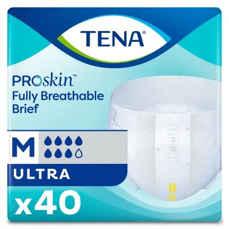 Essity Health & Medical Solutions - 67200 - Essity TENA ProSkin Ultra Unisex Adult Incontinence Brief TENA ProSkin Ultra Medium Disposable Heavy Absorbency
