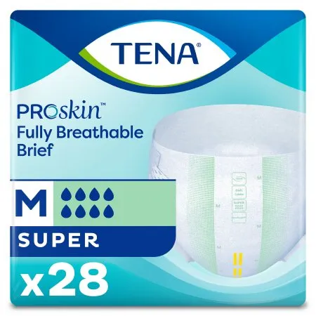 Essity - 67401 -  TENA ProSkin Super Unisex Adult Incontinence Brief TENA ProSkin Super Medium Disposable Heavy Absorbency