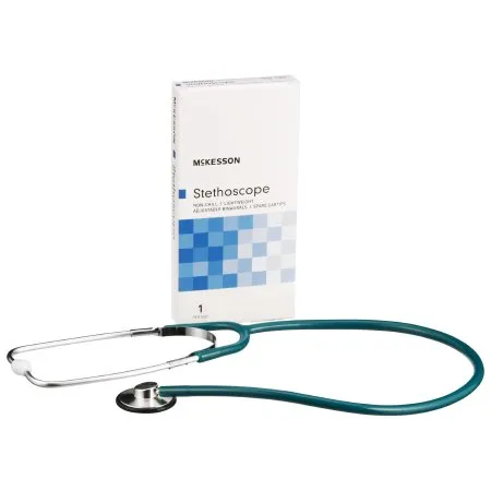 McKesson - 01-660TLGM - Classic Stethoscope Teal Blue 1 Tube 21 Inch Tube Single Head Chestpiece