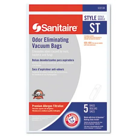 Sanitaire - EUR-63213B10 - Style St Disposable Vacuum Bags For Sc600 And Sc800 Series, 5 Bags/pack