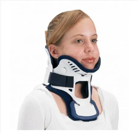 DJO - ProCare XTEND 174 - 79-83222 - Rigid Cervical Collar With Replacement Pads Procare Xtend 174 Preformed Youth (6 To 12 Years) Size Ped 3 Two-piece / Trachea Opening 1-3/4 Inch Height 9 To 13 Inch Neck Circumference