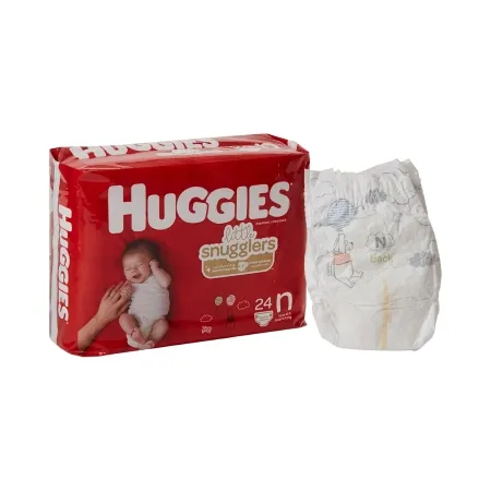 Kimberly Clark - Huggies Little Snugglers - 52238 -  Unisex Baby Diaper  Newborn Disposable Heavy Absorbency