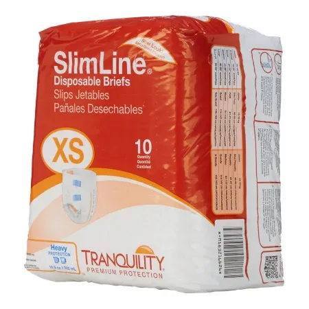 PBE - Principle Business Enterprises - 2166 - Tranquility SlimLine Youth Disposable Brief X-Small 18" - 26" / 42 - 90 lbs. - Size 6/7
