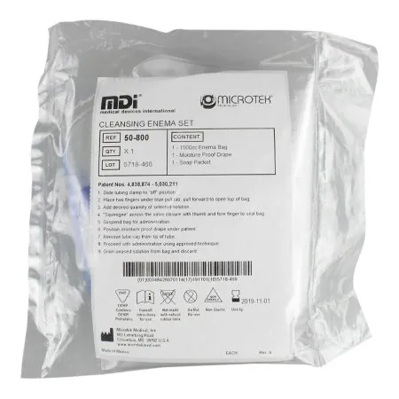 Microtek Medical -  - 50800 - Enema Bag NonSterile 1500 mL