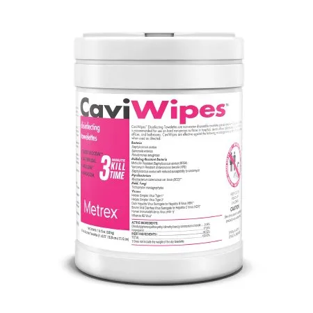 Metrex Research - 13-1100 - CaviWipes, 160 Wipes, 12 canisters/cs