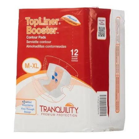 Principle Business Enterprises - Tranquility Top Liner Contour - 3096 - Booster Pad Tranquility Top Liner Contour 13-1/2 X 21-1/2 Inch Heavy Absorbency Superabsorbant Core One Size Fits Most