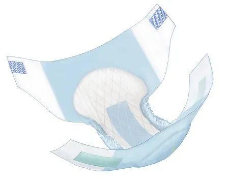 Cardinal - Wings Ultra - 63073 - Unisex Adult Incontinence Brief Wings Ultra Medium Disposable Heavy Absorbency