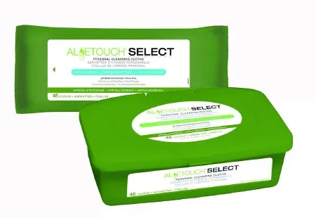 Medline - Aloetouch Select - MSC095280 - Personal Cleansing Wipe Aloetouch Select Soft Pack Scented 24 Count