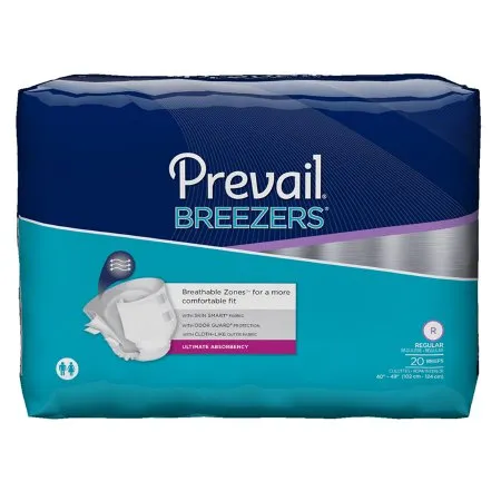 First Quality - Prevail Breezers - PVB-016/1 -  Unisex Adult Incontinence Brief  Regular Disposable Heavy Absorbency