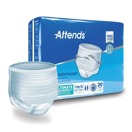Attends Healthcare Products - Attends Advanced - APP0710 -  Unisex Adult Absorbent Underwear  Pull On with Tear Away Seams Small Disposable Heavy Absorbency