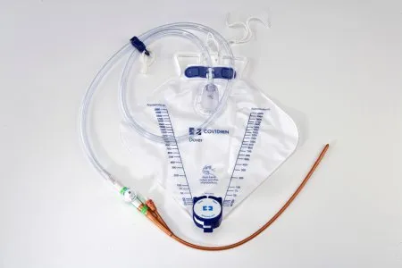 Cardinal Covidien - Dover - From: 6144ICLL To: 6148ICLL -  IC Indwelling Catheter Tray  IC Foley 16 Fr. 5 cc Balloon Silver Coated Silicone