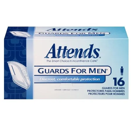 Attends Healthcare Products - MG0400 - Attends Guards For Men Bladder Control Pad Attends Guards For Men 5.9 X 12 1/2 Inch Light Absorbency Polymer Core One Size Fits Most